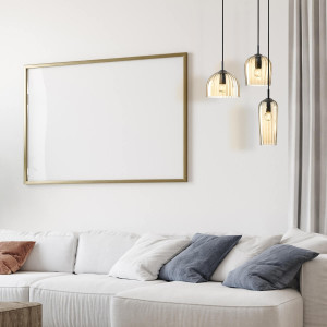 PENDANT LIGHT 1XE14 GLASS CHAMPAGNE (22114 Zambelis) - Zambelis