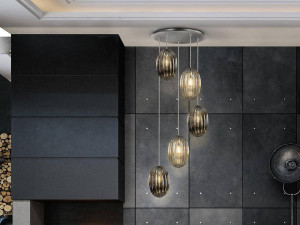 Ovila lampa wisząca 5L (752268) - Schuller