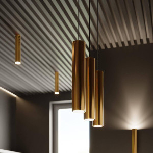 Potrójna Lampa Wisząca LAGOS 3 złoty połysk (SL.1201) - Sollux Lighting