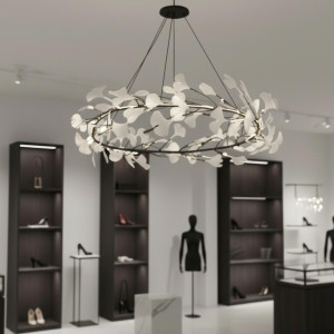 Designerska lampa wisząca BOTANIKA czarno biała 80 cm (XY080P-80 black) - Step into Design