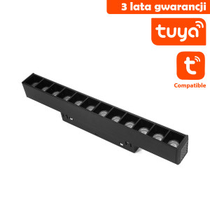 Lampa LED z Diodami Do Szyn Magnetycznych DDCX-GS12-220-TY Tuya 12W Czarna CCT - DomenoLED