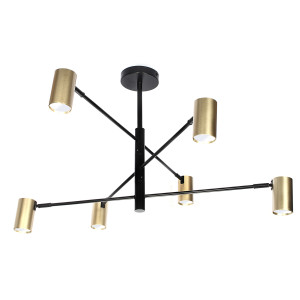 Lampa 6 x spot GU10 DD-40 czarno-złota SIENA - DomenoLED