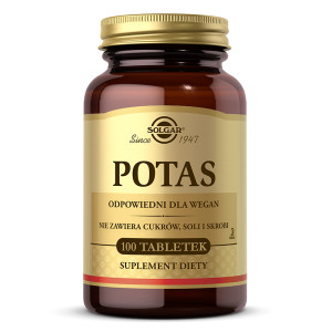 Solgar Potas (glukonian potasu) 100 tabletek