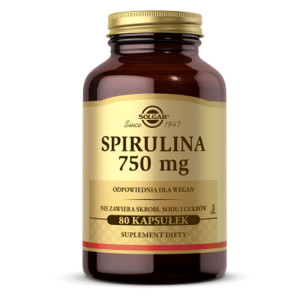 Solgar Spirulina 750mg Suplement diety 80 kapsułek