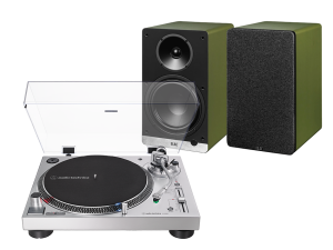 AT-LP120X-USB (srebrny) + ConneX DCB61 (oliwkowy)