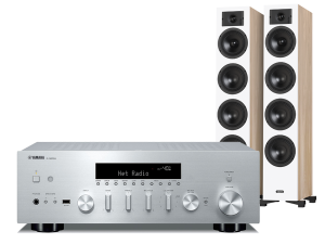 MusicCast R-N600A (srebrny) + Diva 6 (dąb)
