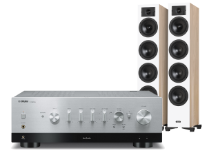 MusicCast R-N800A (srebrny) + Diva 6 (dąb)