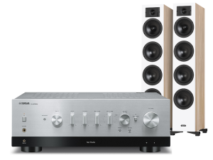 MusicCast R-N1000A (srebrny) + Diva 6 (dąb)