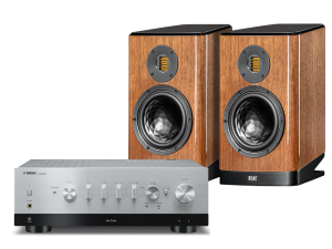 MusicCast R-N1000A (srebrny) + Vela BS404.2 (orzech)