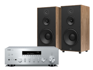 MusicCast R-N600A (srebrny) + Utah 5 (wood)