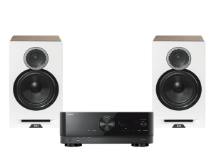 RX-V4A (czarny) + Debut Reference B6 (biały/drewno)