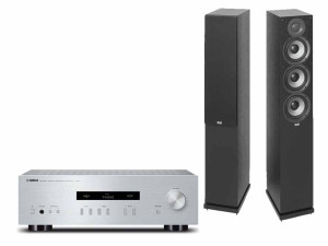 A-S201 (srebrny) + ELAC Debut 2.0 F5.2 (czarny)