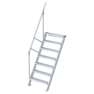 Euroline 510 Treppe 60° 600mm Stufenbreite 7 Stufen Alu gerieft
