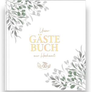 LEAF & GOLD Gästebuch Hochzeit Greenery