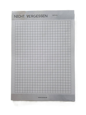 Notizblock NICHT VERGESSEN