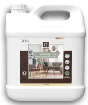 2,5 Liter Gunreben Holzbodenseife natur, zur regelmäßigen Reinigung geölter H...