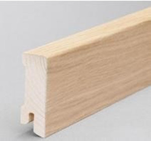 Furnierte Sockelleiste, 16 x 58 x 2400 mm, matt lackiert oder geölt