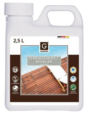 2,5 Liter Gunreben Holzterrassen Reiniger empfohlen für ca. 20-80 m²