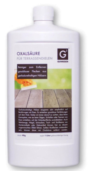 40 Gramm Gunreben Oxalsäure, wird empfohlen für ca. 30m²
