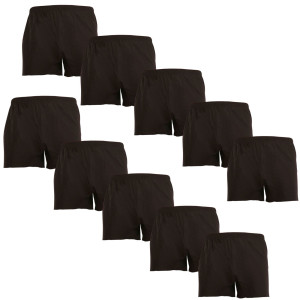 10PACK pánské trenky Nedeto černé (10NDTT001) 3XL