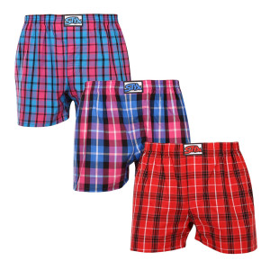 3PACK pánské trenky Styx klasická guma vícebarevné (3A093134) S