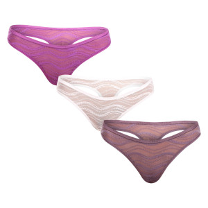 3PACK dámská tanga Calvin Klein vícebarevná (QD5216E-NOW) 3XL