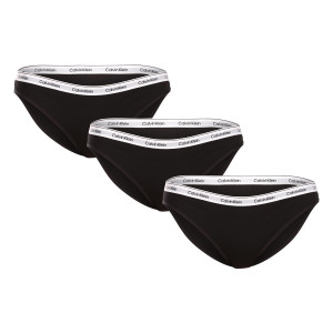 3PACK dámské kalhotky Calvin Klein černé (QD5207E-UB1) S