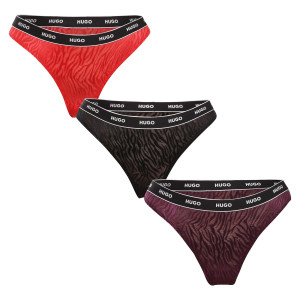 3PACK dámské kalhotky HUGO vícebarevné (50523826 961) XL