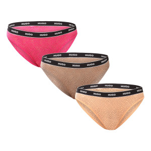 3PACK dámské kalhotky HUGO vícebarevné (50535254 960) XL