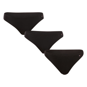 3PACK dámská tanga Tommy Hilfiger černá (UW0UW05752 0V6) 3XL