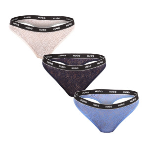 3PACK dámská tanga HUGO vícebarevná (50535265 961) XXL