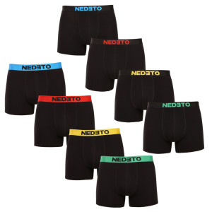8PACK pánské boxerky Nedeto černé (8NBC1) 4XL