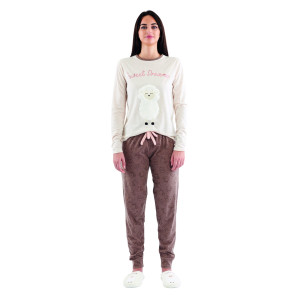 Dámské pyžamo Sorbetto Deborah vícebarevné (Deborah-beige) L