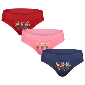 3PACK dámské kalhotky Andrie vícebarevné (PS 1070) XL
