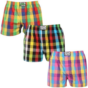 3PACK pánské trenky Styx klasická guma vícebarevné (3A010406) XL