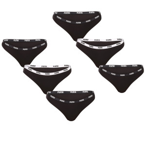 6PACK dámská tanga Puma černá (701218849 001) XL