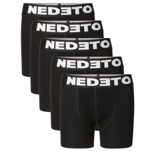5PACK dětské boxerky Nedeto černé (5NBDC1) 12-14 let