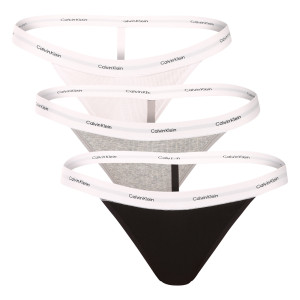 3PACK dámská tanga Calvin Klein vícebarevná (QD5308-6H3) XS