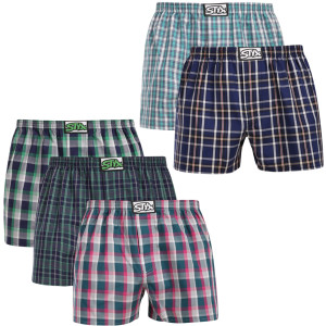 5PACK pánské trenky Styx klasická guma vícebarevné (5A3078901) S