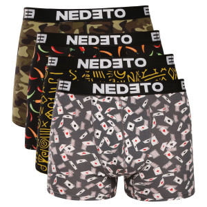 4PACK pánské boxerky Nedeto vícebarevné (4NBV5) L