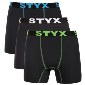 3PACK pánské funkční boxerky Styx černé (3W09023) S