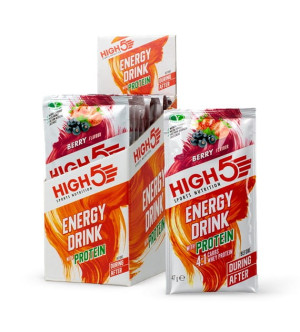 Napój energetyczny HIGH5 z białkiem, smak jagodowy - saszetka 47g