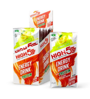 Napój energetyczny HIGH5 z białkiem, smak cytrusowy - saszetka 47g