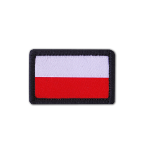 Emblemat Flaga Polski na rękaw podszyta rzepem mniejsza
