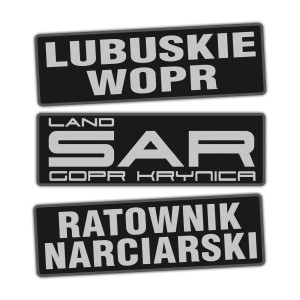 Emblemat odblask na zamówienie (31x10cm) Plecy