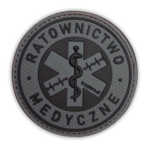 Emblemat Guma 3D GASZONY RATOWNICTWO MED Rzep 8 cm
