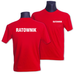 Woda: Koszulka RATOWNIK czerwona