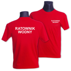 Koszulka RATOWNIK WODNY czerwona