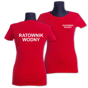 Damska koszulka RATOWNIK WODNY czerwona