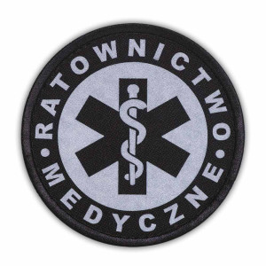 Emblemat odblaskowy RATOWNICTWO MEDYCZNE Rzep 8,5 cm